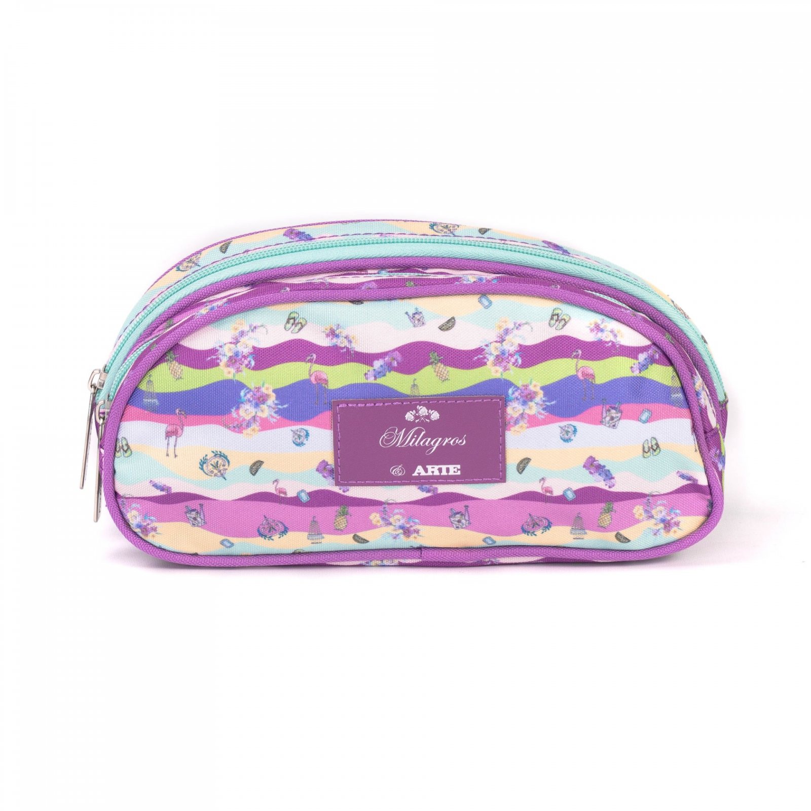 ARTE_MILAGROS_cartucheraRigida2cierres_Waves_01 Cartuchera ARTE 2 cierres Milagros Waves - Imagen 1